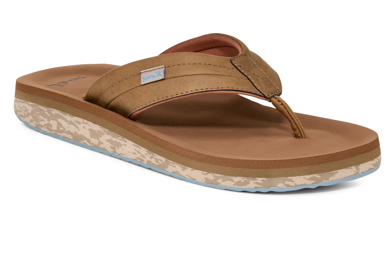 Sanuk Mens Tiderush Sandals - Tan
