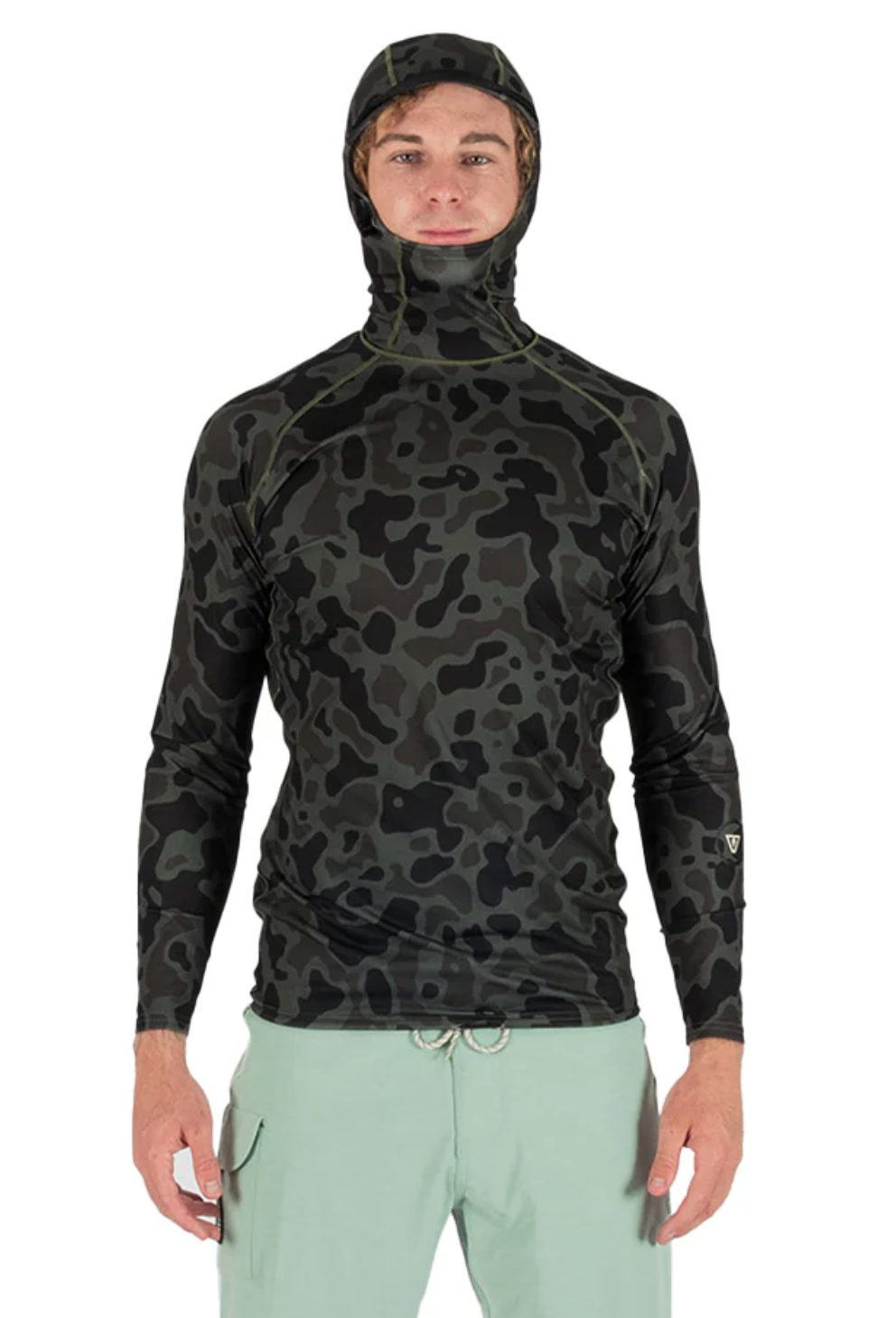 Vissla Warm Seas Eco Hooded L/S Rashguard - Camo