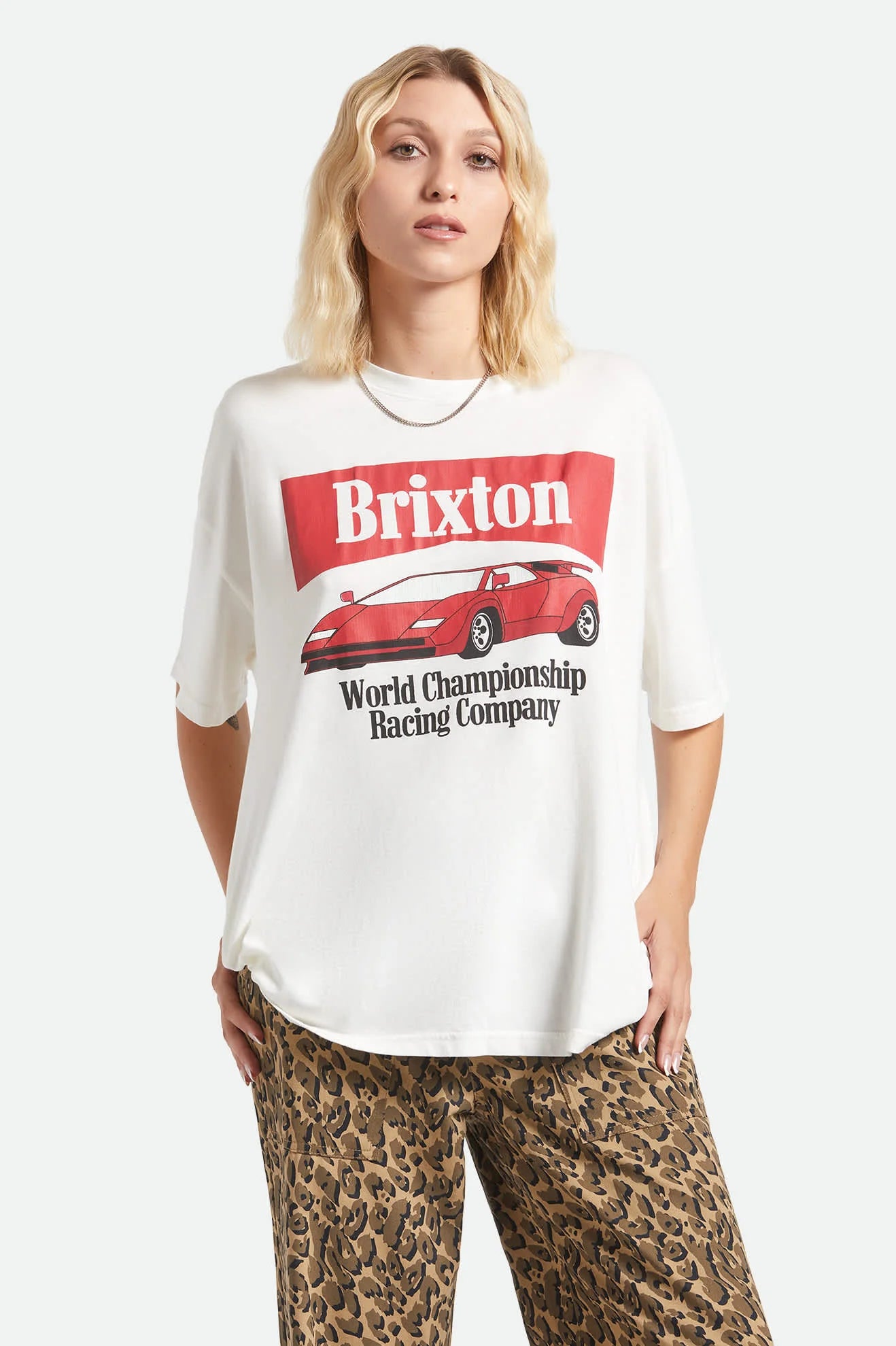 Brixton World Champion Oversized BF Tee-Off White
