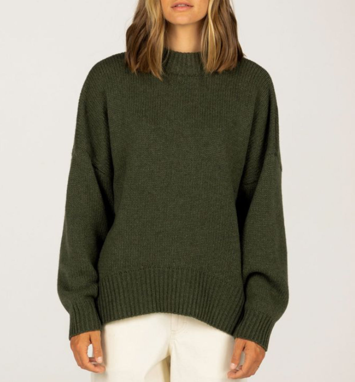 Finisterre Eyre Crew Jumper-Olive