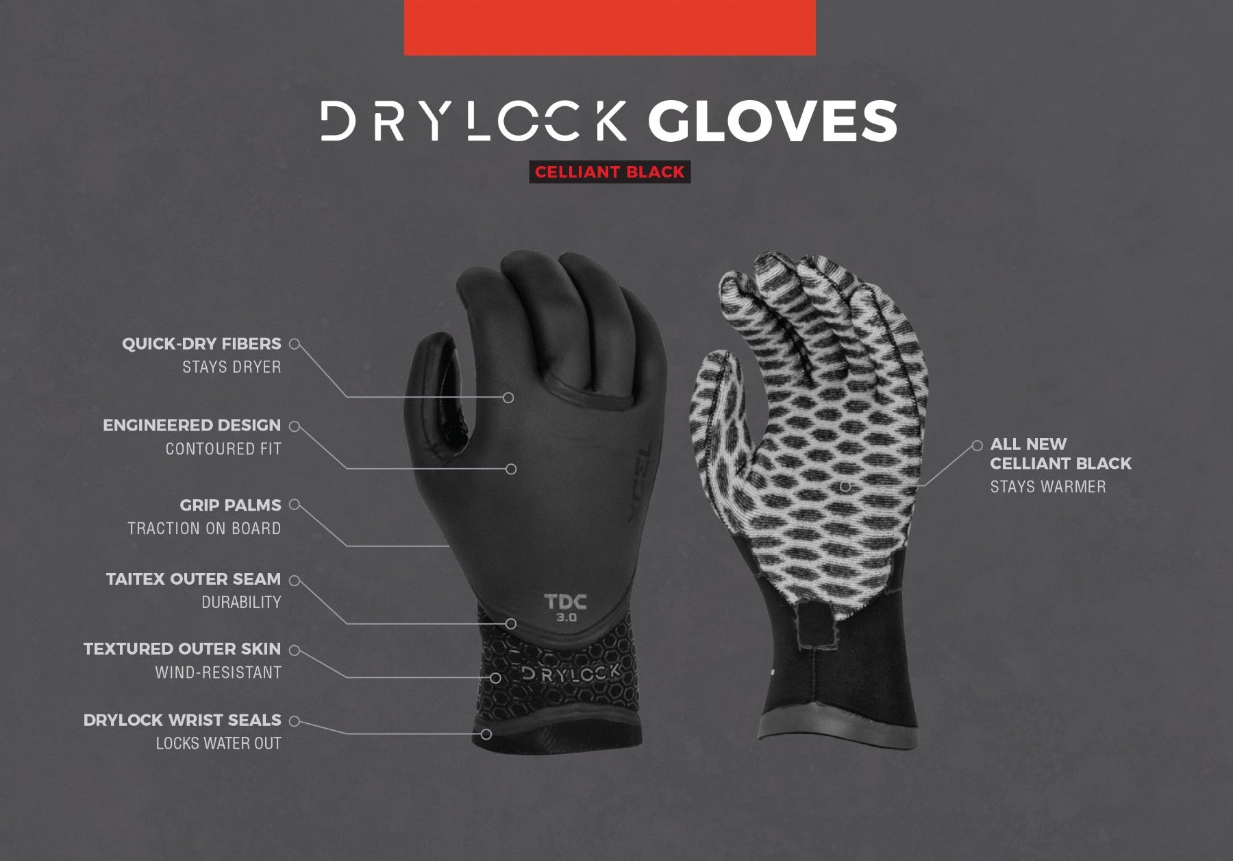 Xcel drylock store gloves 3mm