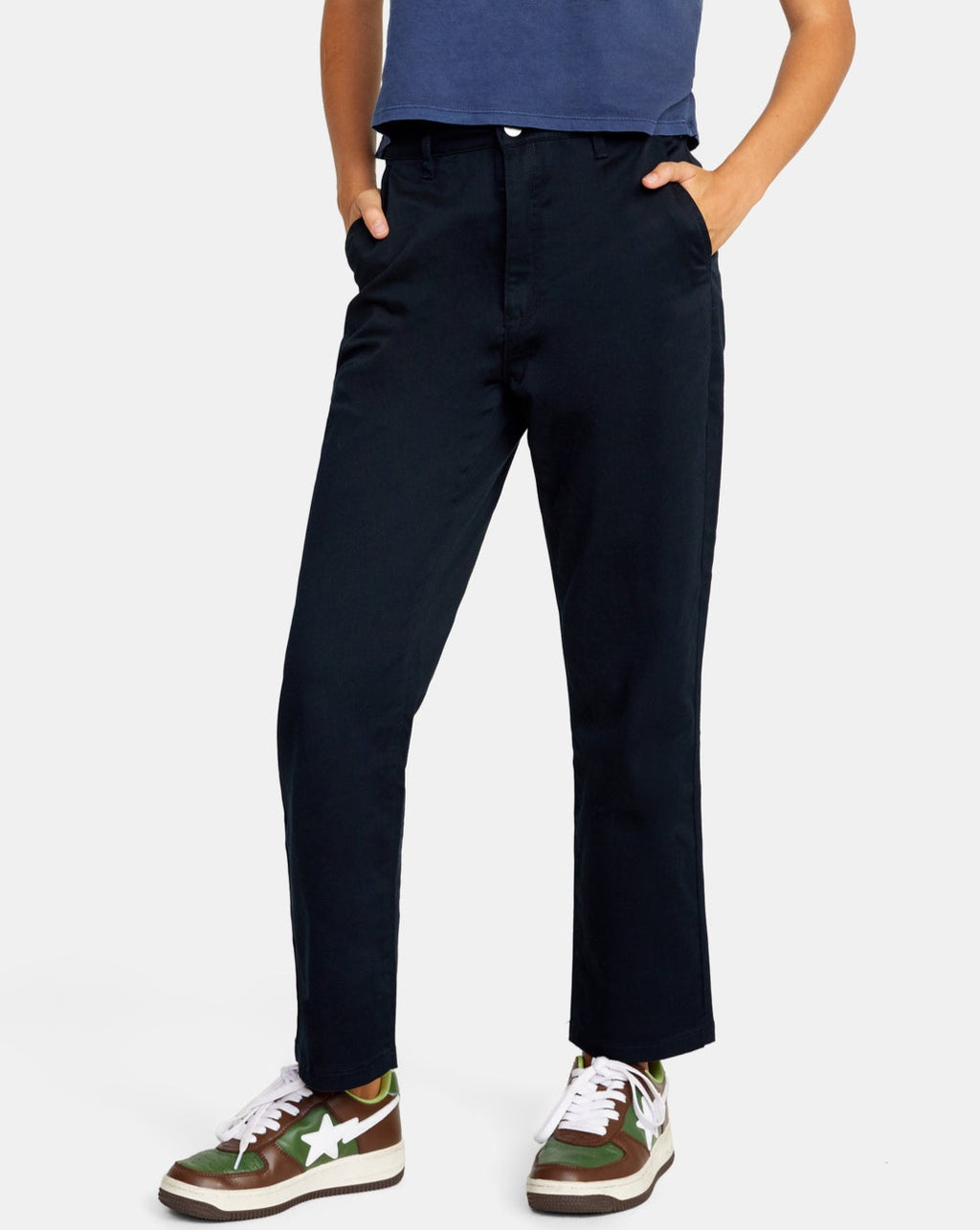 RVCA womens weekend stretch chino pant true black