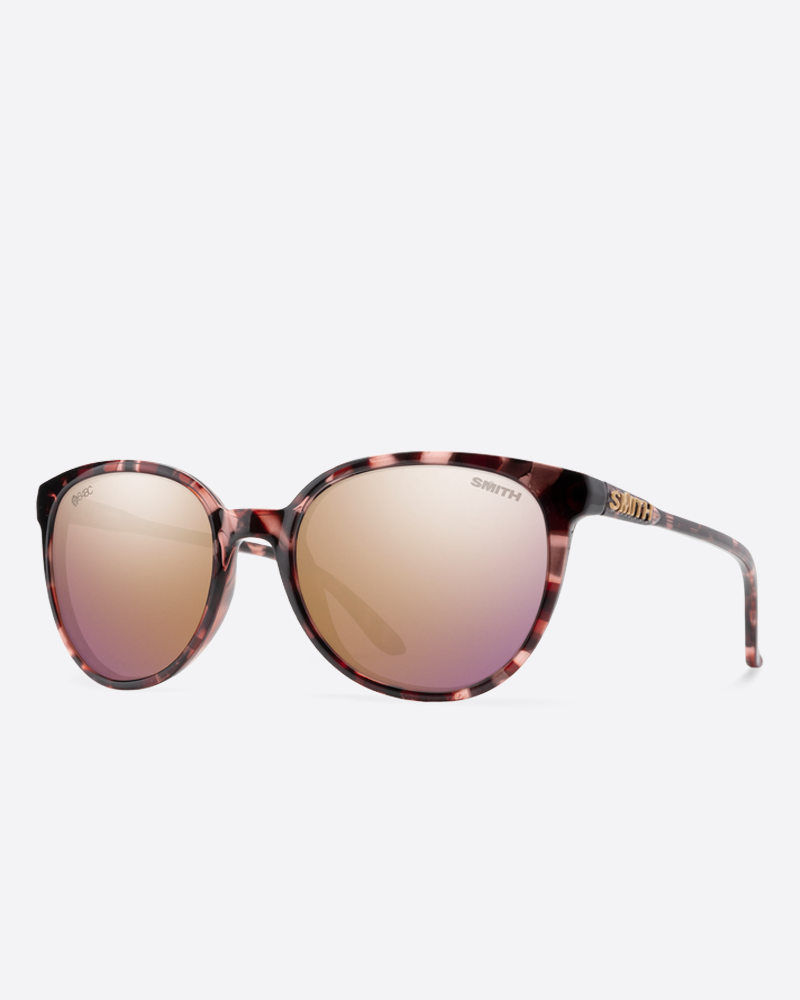 Smith Cheetah Rose Tortoise ChromaPop Polarized Rose Gold Mirror