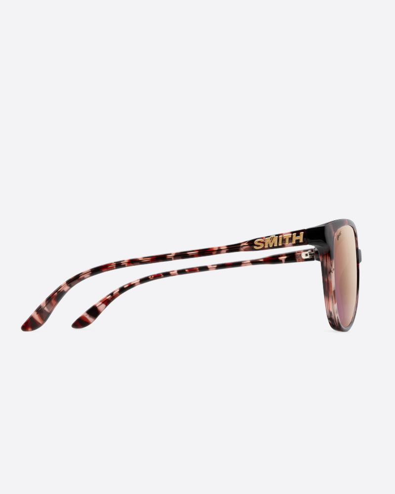 Smith Cheetah Rose Tortoise ChromaPop Polarized Rose Gold Mirror