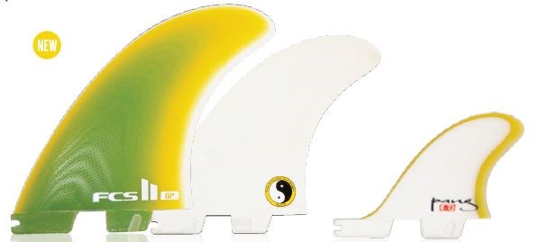 FCS II T&C PG Twin+1 XLarge Yellow Fade Fins